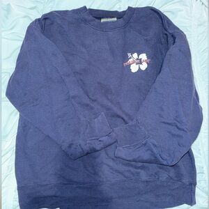 TRADER JOES NAVY CREW NECK SWEATSHIRT